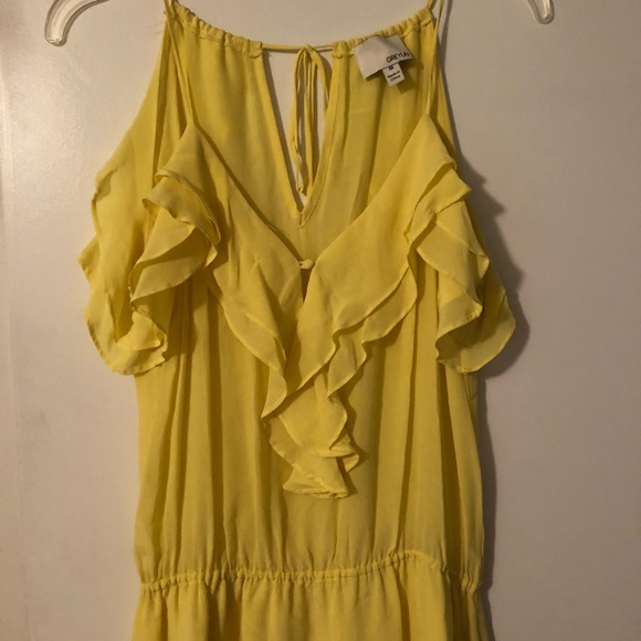 Anthropologie GREYLIN Yellow Ruffle Dress wPockets - Picture 3 of 8